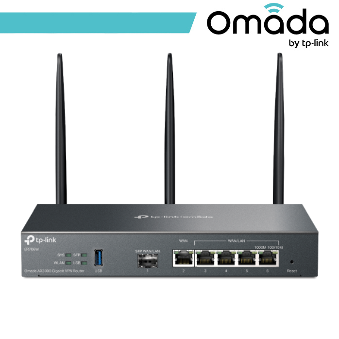 Router VPN Wi-Fi 6 Omada ER706W AX3000 Multi-WAN