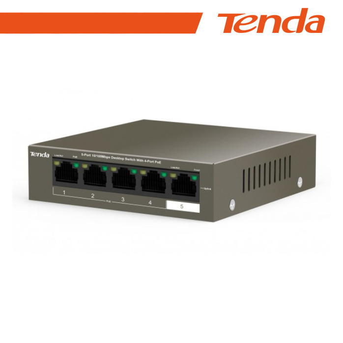 Switch PoE Desktop Tenda TEF1105P-4-38W 5 Porte 10/100
