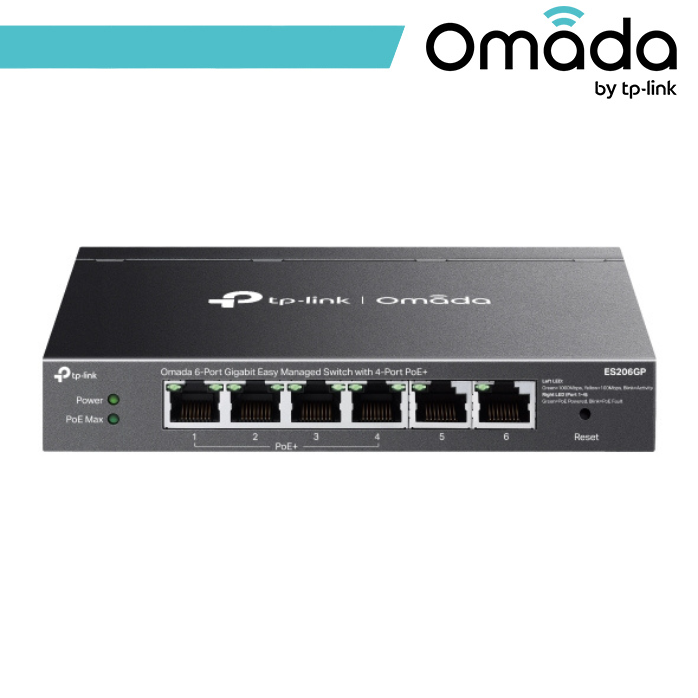 Switch Gigabit PoE+ 6 Porte TP-Link Omada ES206GP 4 Porte PoE