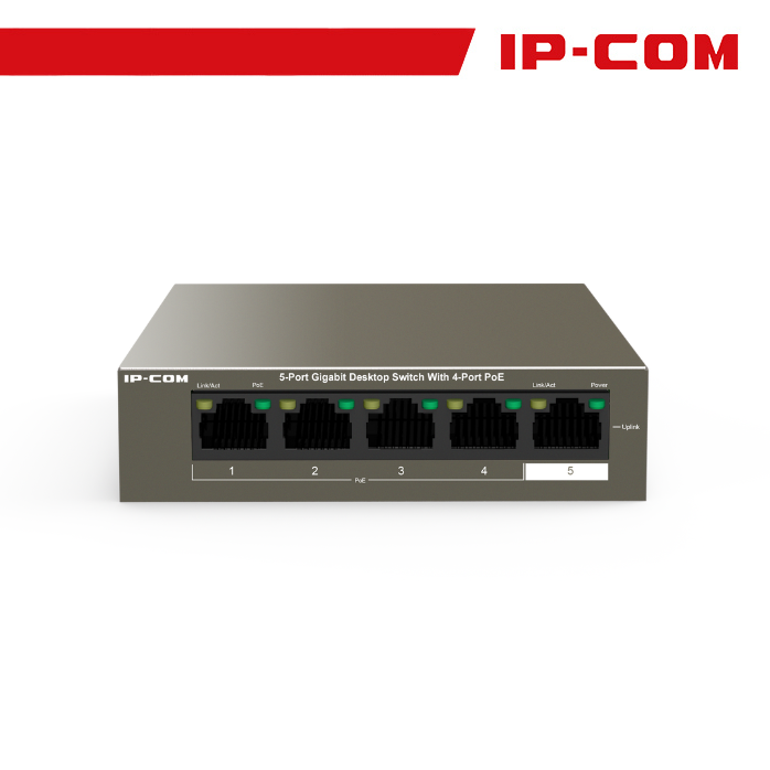 Switch PoE Gigabit Desktop IP-COM G1105P-4-63W 5 Porte
