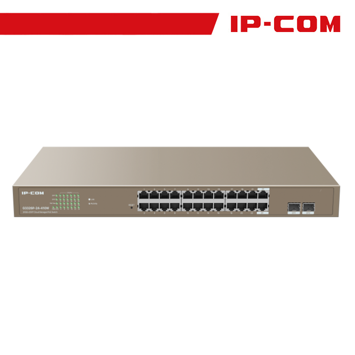 Switch PoE Cloud Managed IP-COM G3326P-24-410W 24 Porte GE