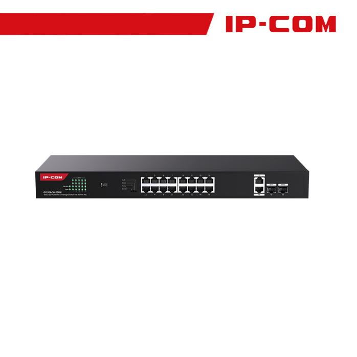 Switch PoE Gigabit IP-COM G1120P-16-250W Unmanaged 16 Porte