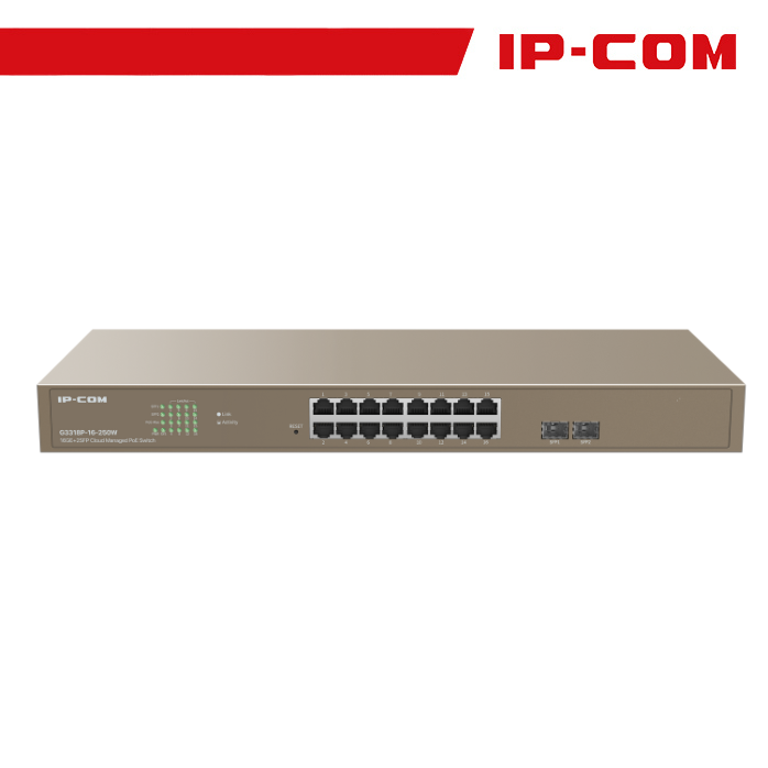 Switch PoE Cloud Managed L2 IP-COM G3318P-16-250W 16 Porte GE