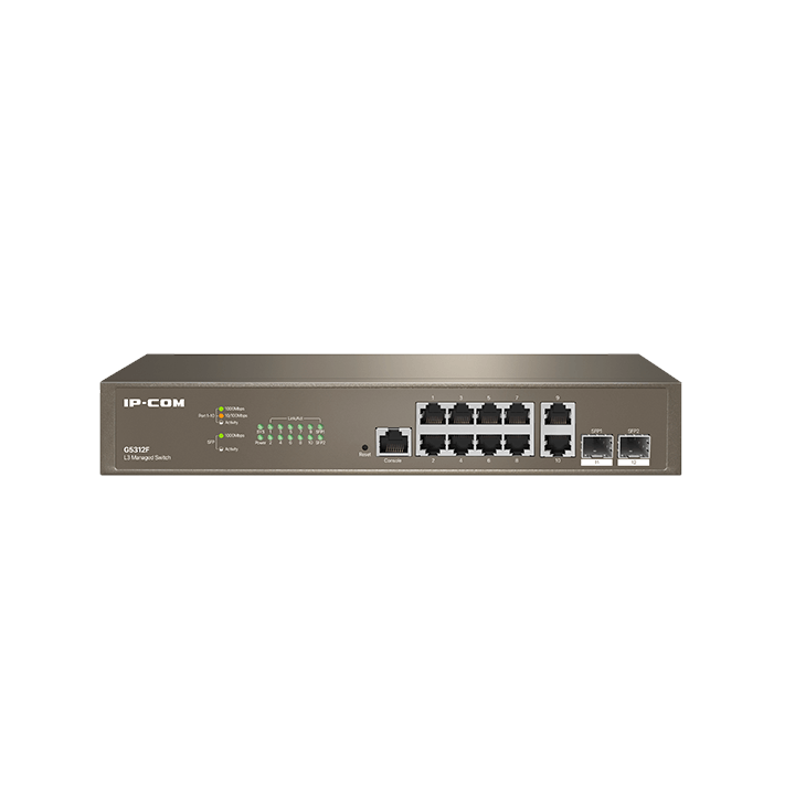 Switch Managed L3 10 Porte Gigabit + 2 SFP IP-COM G5312F