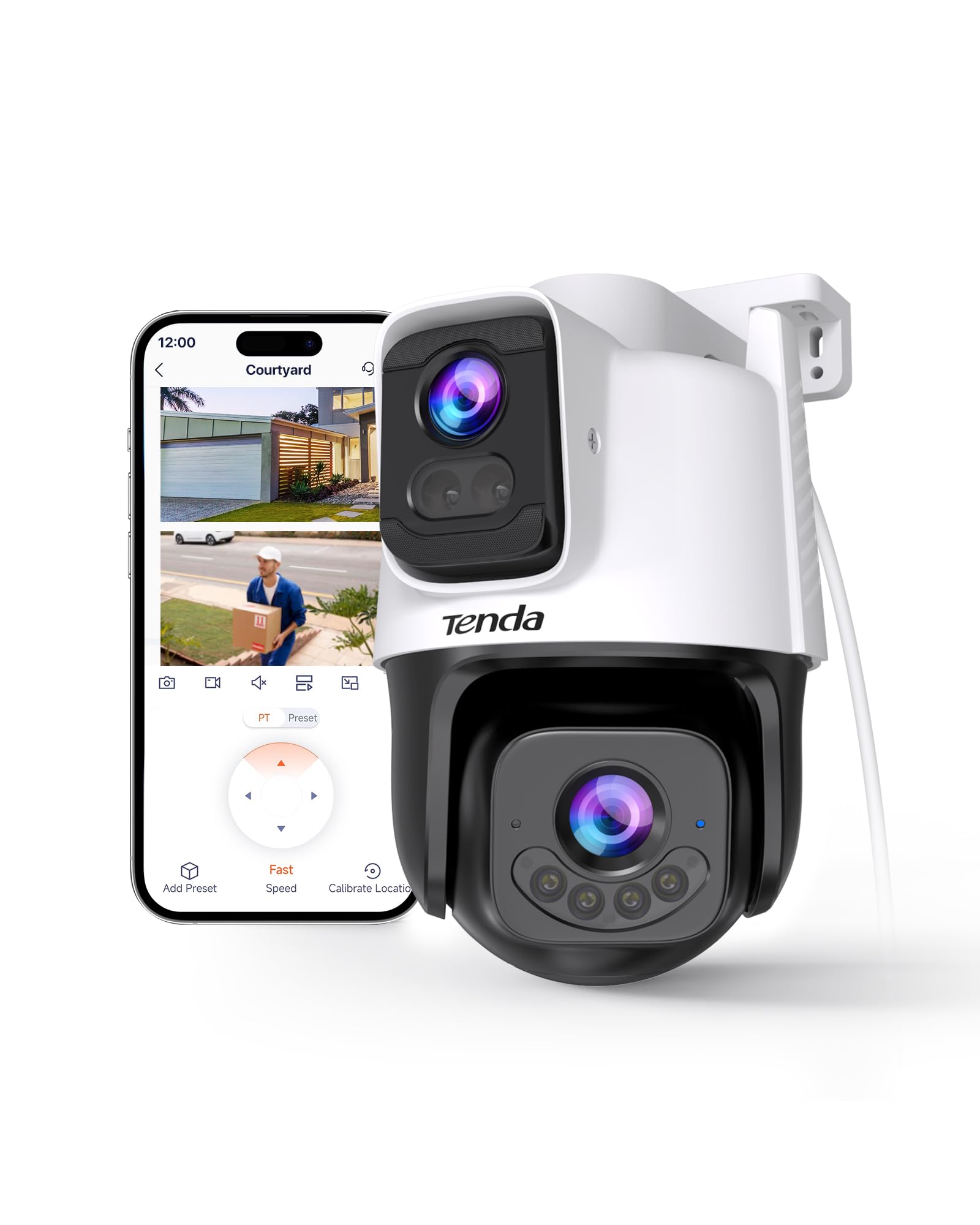 Telecamera Wi-Fi 6 Esterno Tenda RH9 WCA Pan/Tilt Dual-Lens 3K AI