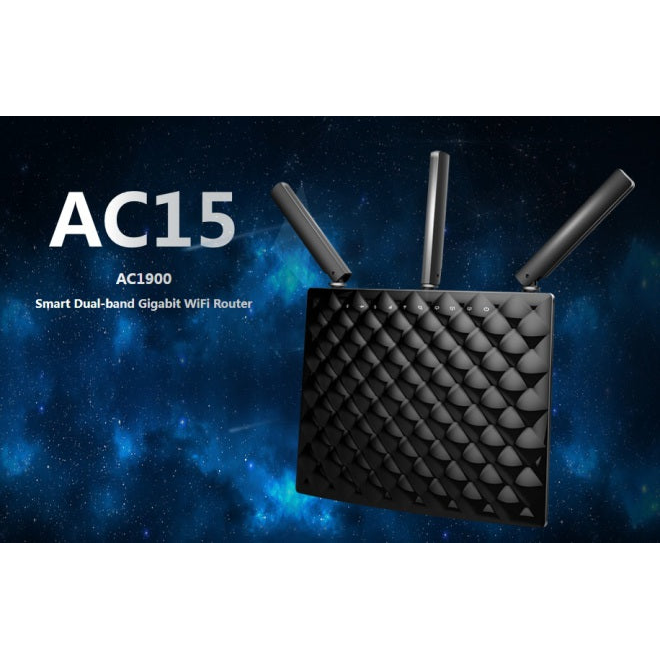Router Wireless Tenda AC15 AC1900 Dual Band Gigabit USB 3.0