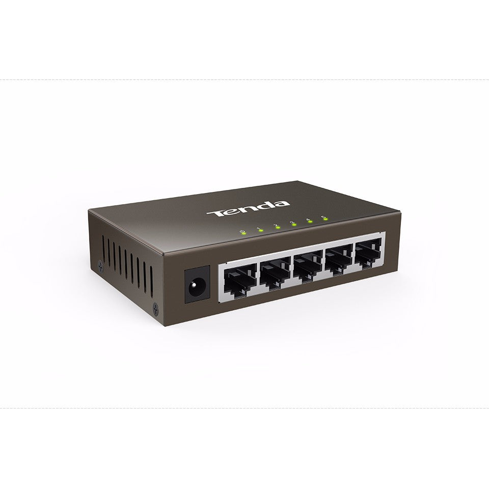Switch Gigabit 5 Porte Tenda TEG1005D Case in Metallo Unmanaged
