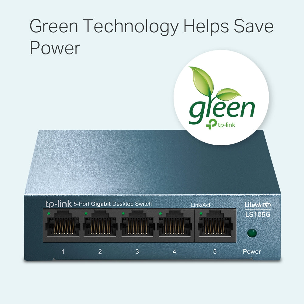 Switch Gigabit Desktop 5 Porte TP-Link TL-LS105G