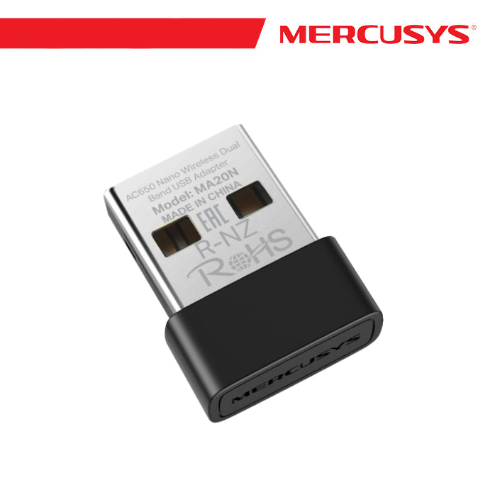 Adattatore USB Wi-Fi Nano Mercusys MA20N AC650 Dual Band Compatto