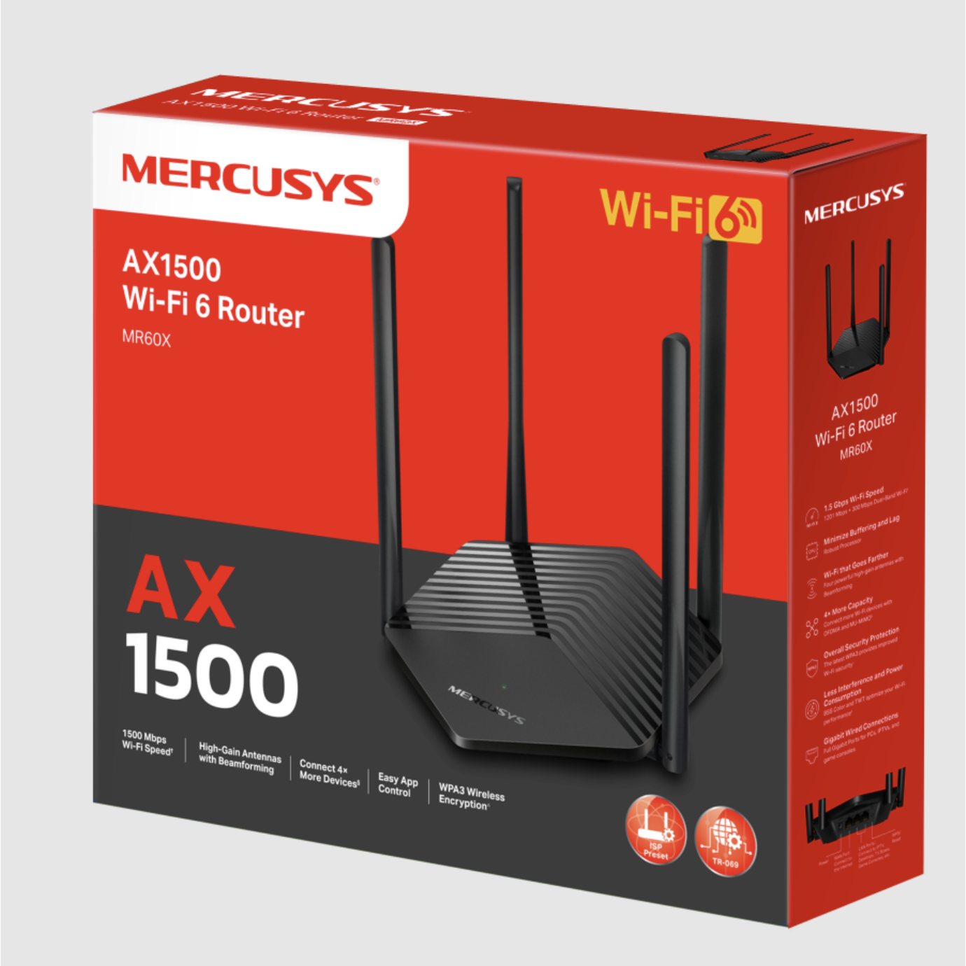 Router Wi-Fi 6 Mercusys MR60X AX1500 Agile Config