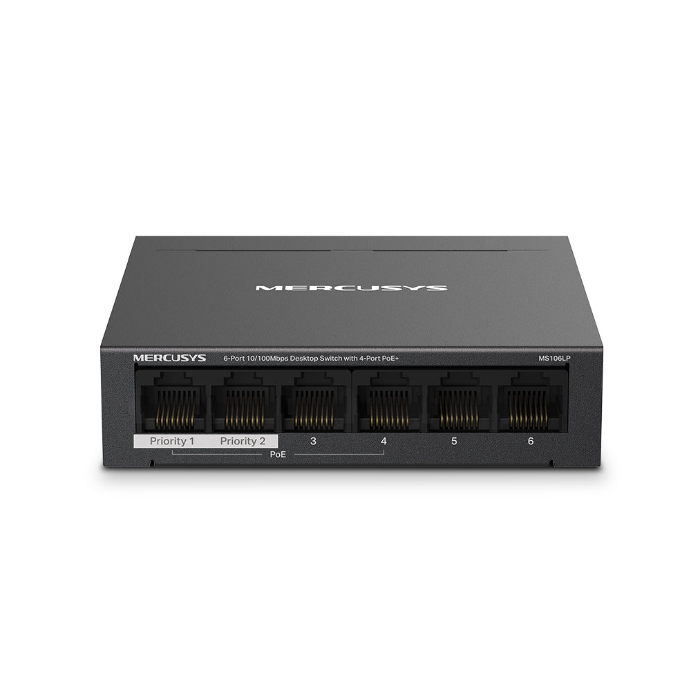 Switch Desktop 6 Porte Mercusys MS106LP 10/100M con 4 PoE+