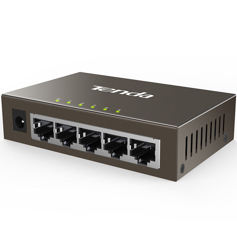 Switch Fast Ethernet 5 Porte Case in Metallo Tenda TEF1005D