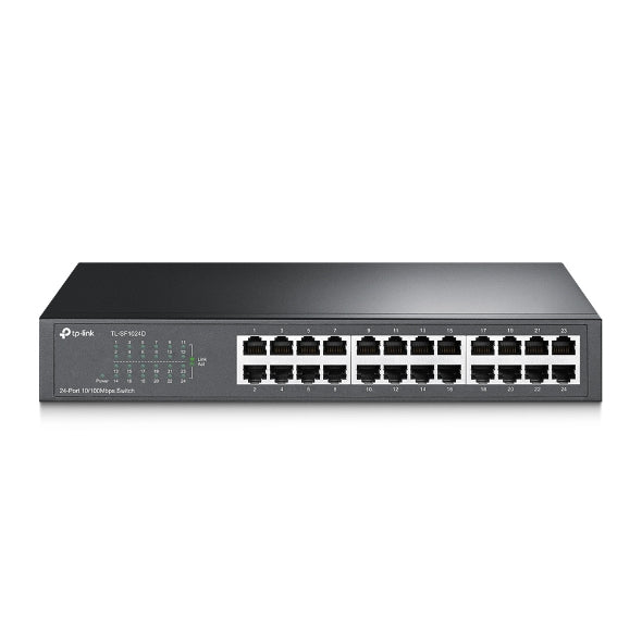 Switch 24 Porte Fast Ethernet TP-Link TL-SF1024D Case in Acciaio