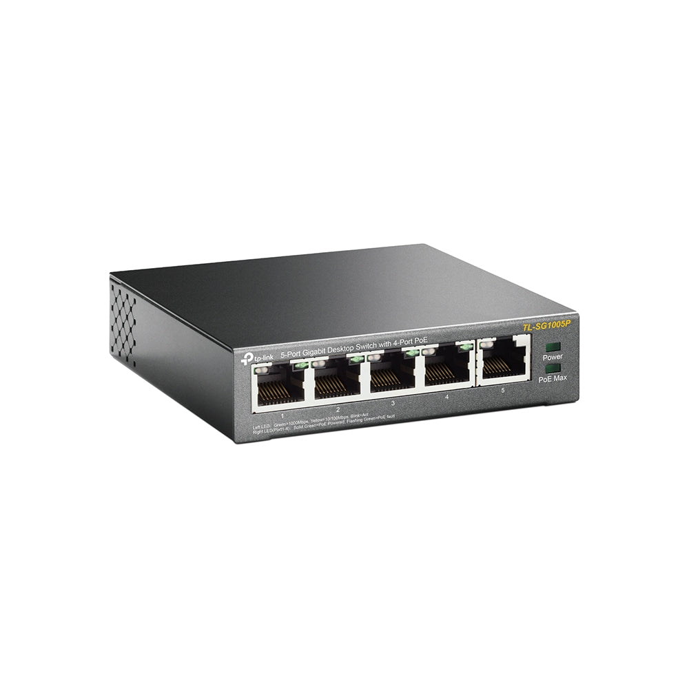 Switch PoE+ Gigabit TP-Link TL-SG1005P 5 Porte (4 PoE+ 56W)