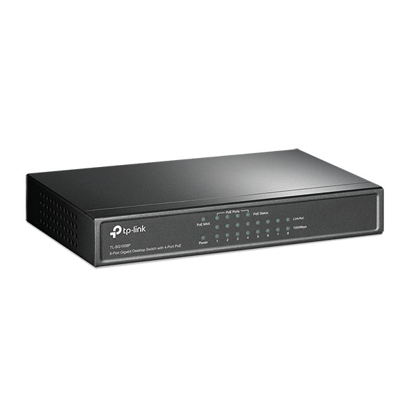 Switch Desktop Gigabit 8 Porte TP-Link TL-SG1008P con 4 PoE 55W
