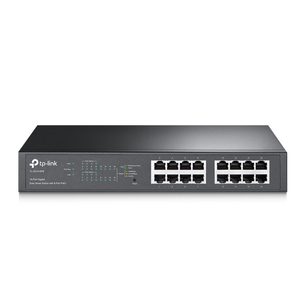 Switch Rack Gigabit 16 Porte TP-Link TL-SG1016PE con 8 PoE 110W