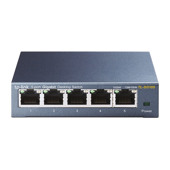 Switch Gigabit 5 Porte TP-Link TL-SG105 Plug & Play Case Acciaio