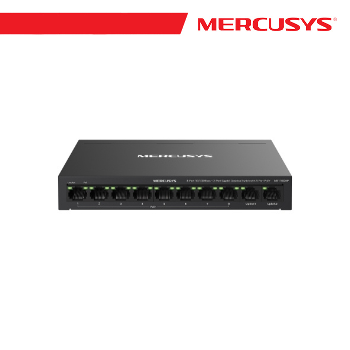 Switch PoE+ Mercusys MS110CMP 8 Porte 10/100 Mbps e 2 Gigabit