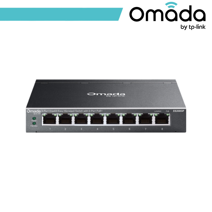 Switch Gigabit PoE+ 8 Porte TP-Link Omada ES208GP Easy Managed
