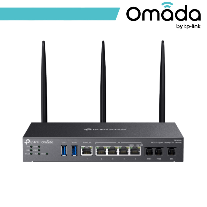 TP-Link Omada DR3650v Gateway DSL Wi-Fi 6 AX3000 Gigabit Professionale